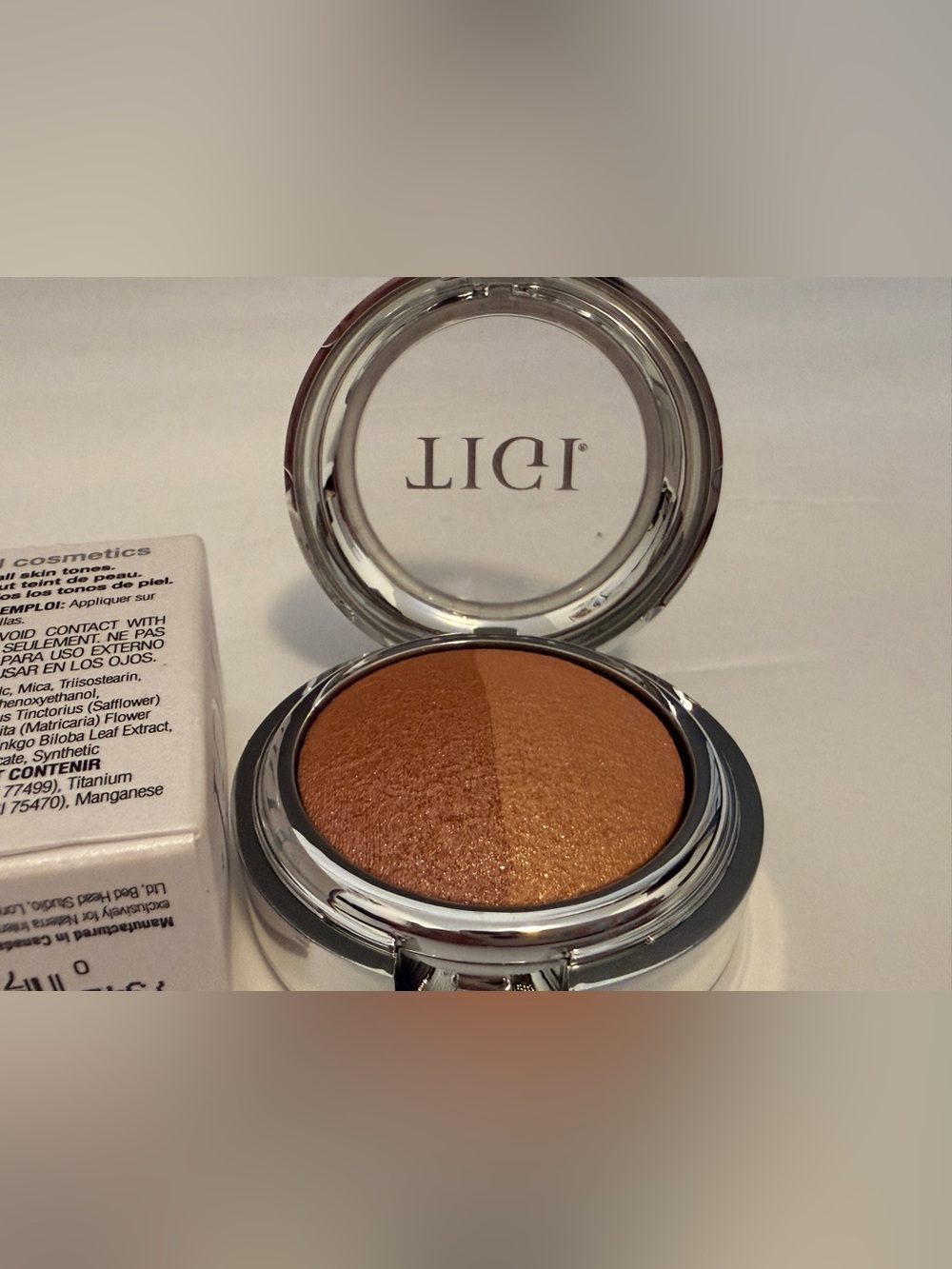 TIGI Professional Cosmetics Glow Blush Lovely Duo 2g Baked Shimmer Bronzer NIB